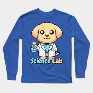 Science Lab Cute Science Dog Pun Long Sleeve T-Shirt